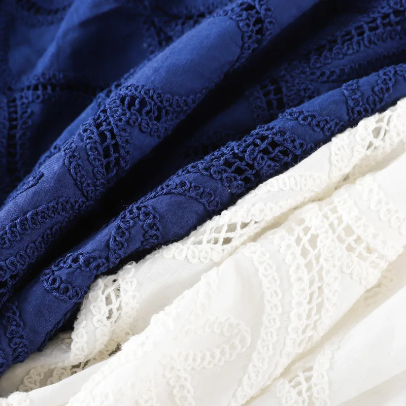 

Cotton Rope Embroidered Fabric Ethnic Style Hollow Dress Blouse Diy Handmade Sewing Cloth