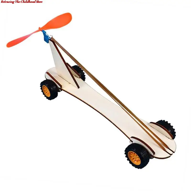 

Rubber Band Power Car DIY Science Experiment Kits Fun School Project Gift Education Toys Kids Experiment Fun Physics Toys