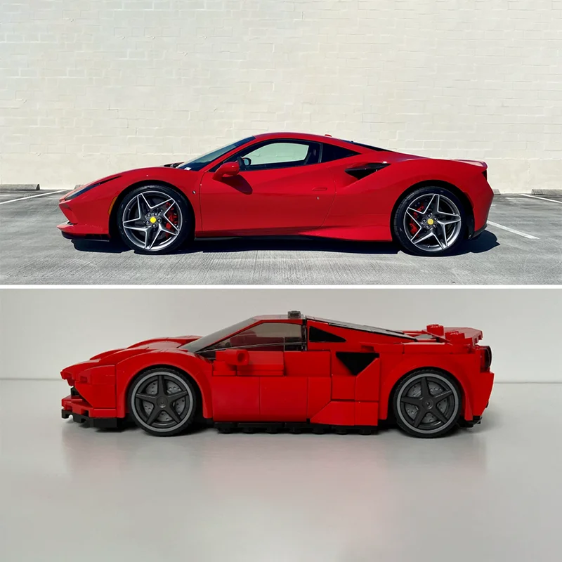 347 個 MOC フェラリーズド トリブート シティ チャンピオンズ モデル ビルディング ブロック 組み立て DIY クリスマス ギフト アイデア ブリック キッズ おもちゃ 誕生日