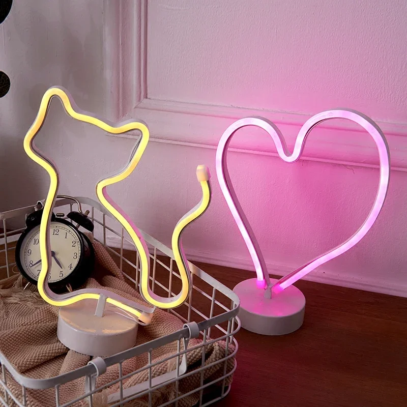 

ins net red light neon light girl heart room layout dormitory bedroom decoration Korean style photo props lantern