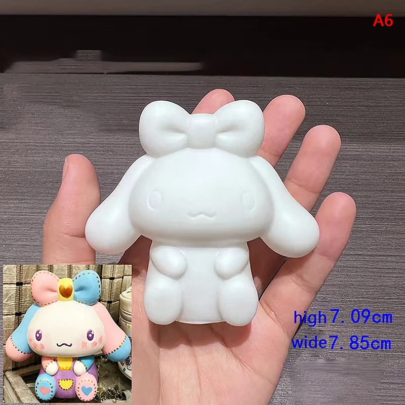 Hellokittys Kawaii Sanrio Coloring Doll Cartoon Anime Kuromi Cinnamoroll Sweet Diy Piggy Bank Painted Graffiti Halloween Gift