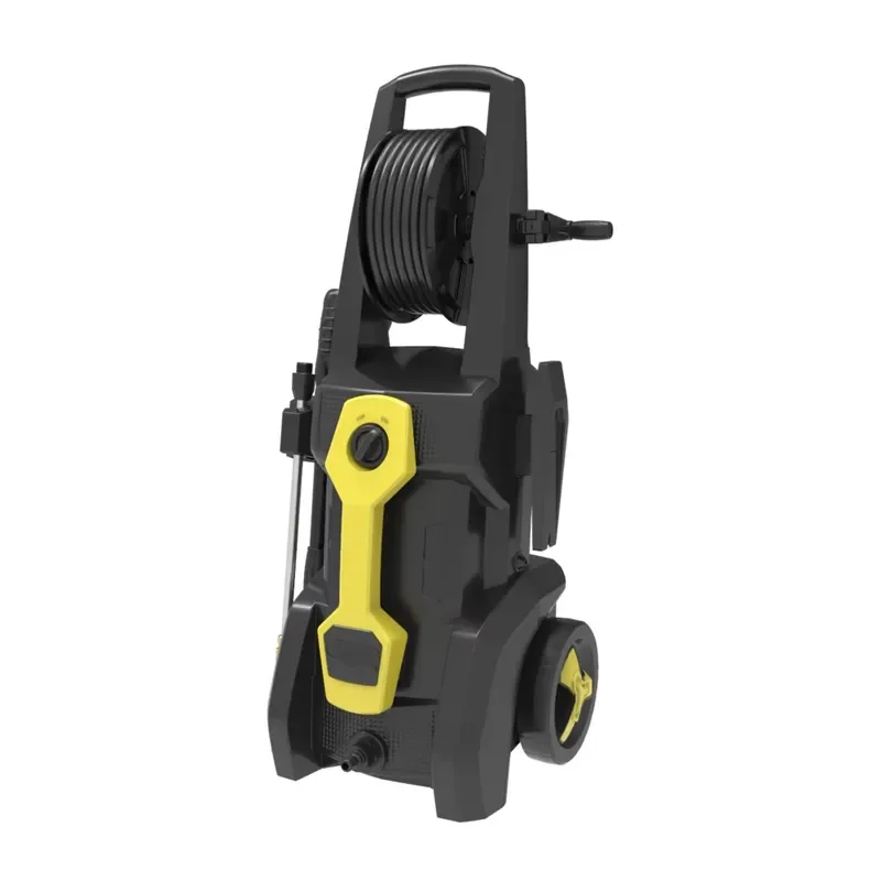 M4 Professional Electric Car Washer Cleaner Machine ABS with 5 Nozzles for Patio Garden Yard Vehicle Hose Reel Included
