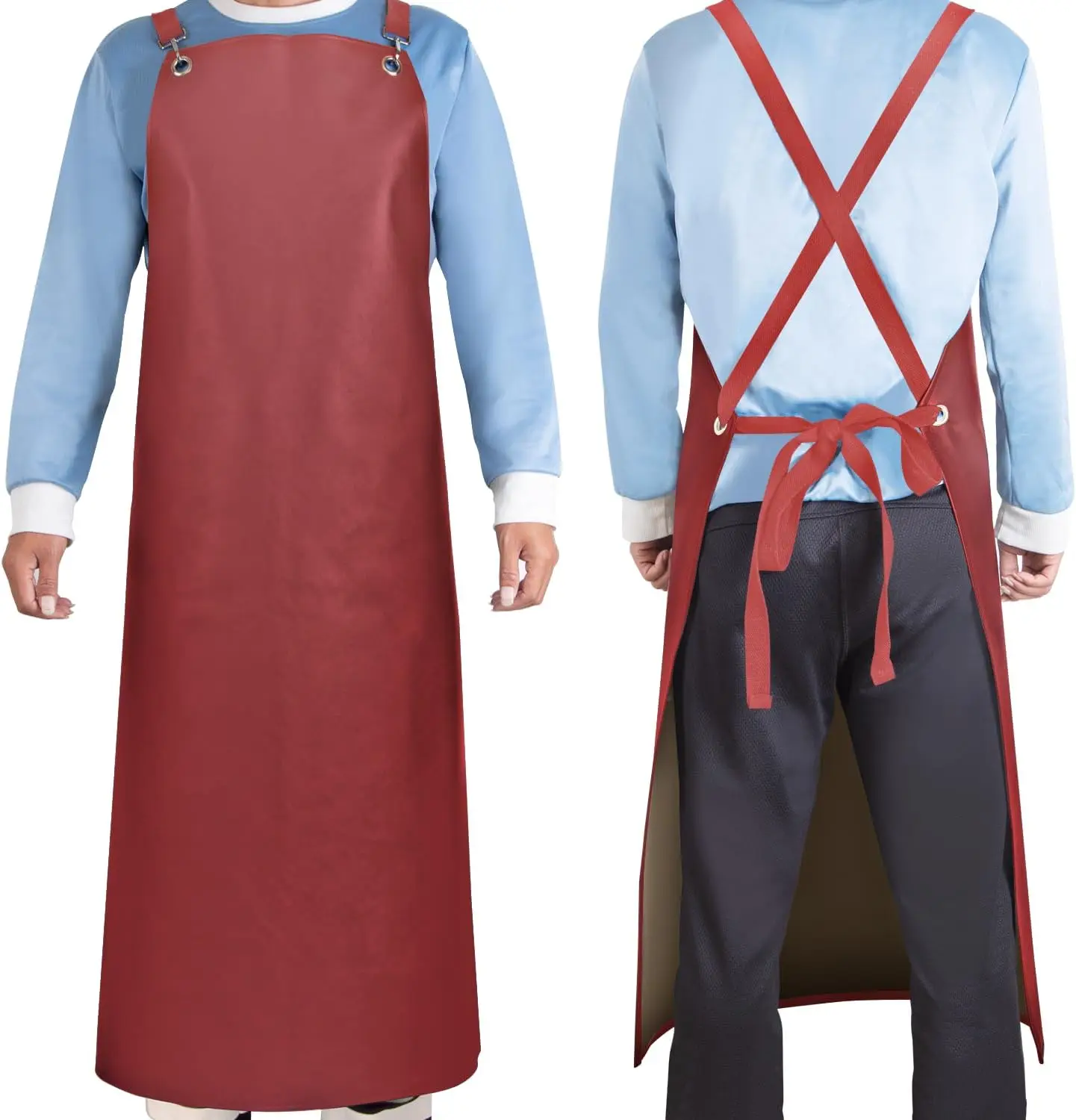 

Waterproof Rubber Aprons for Women, Heavy Duty Vinyl Dishwasher Apron Adjustable Back Strap for