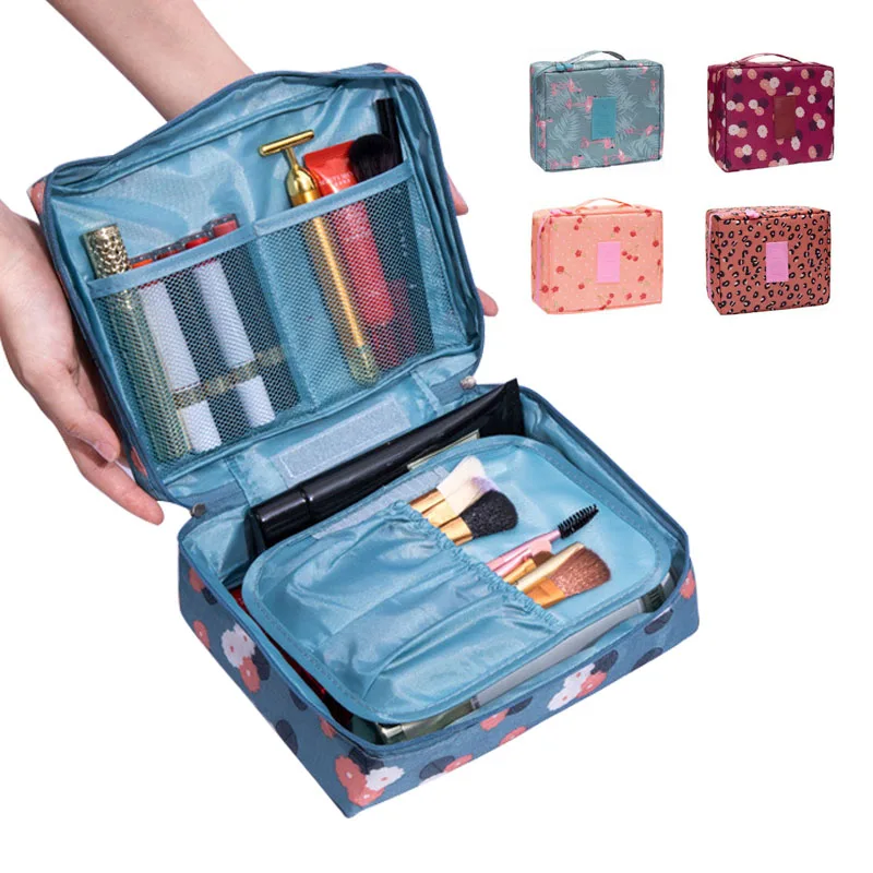Girls Multifunctional Travel Makeup Bag Waterproof Portable Cosmetic Organizer with Multiple Compartments for Women
