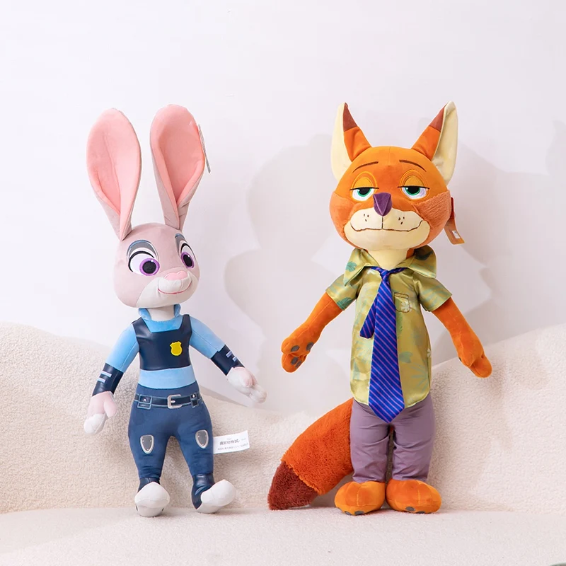 Cute Cartoon Fox Nick Rabbit Judy Plush Toys kawaii Uniform Officer Dolls Crazy Animal City Plush Doll Girl Kid Lovely Xmas Gift