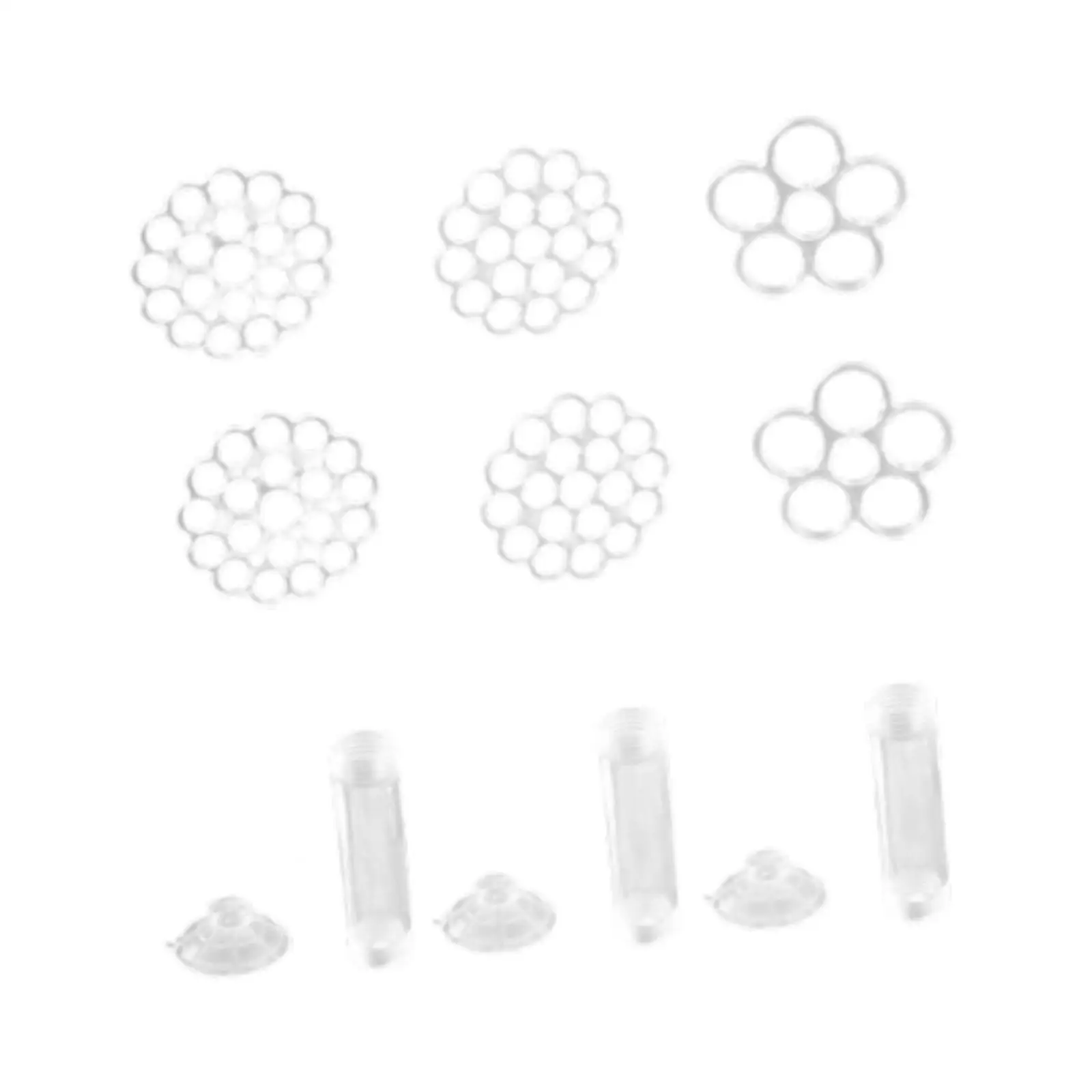 

Floral Ikebana Stems Holder Wire Arranger Twist for Vase Floral Stems 3 Sets 3 Suction Tube