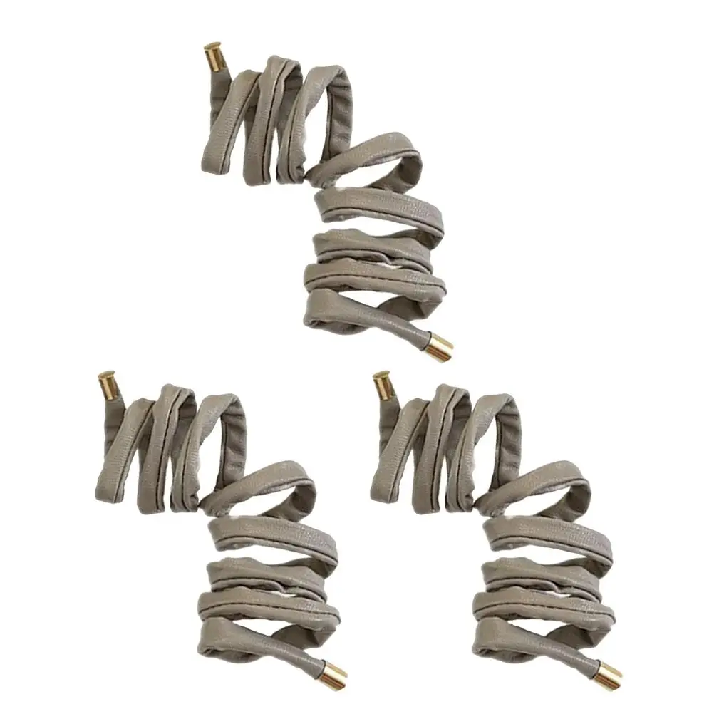

3 Pcs Ponytail Hair Tie Elegant Stylish Pu Hairband Lady Elasticity Decor Fix Loose Hair Steel Wire Thin Tough