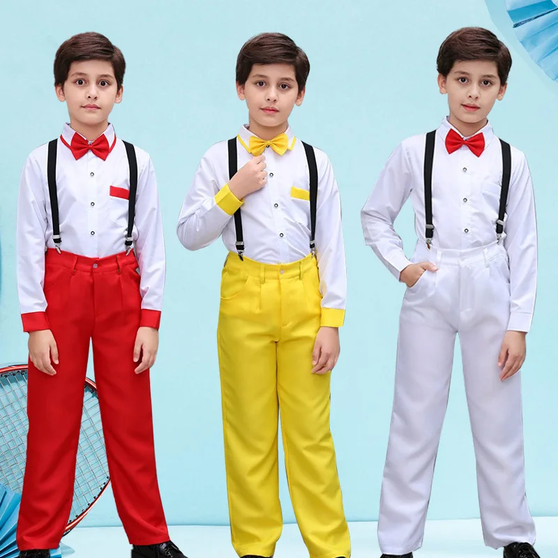 Children's choir costumes for primary and secondary school students, performance costumes for large choirs, male and female host