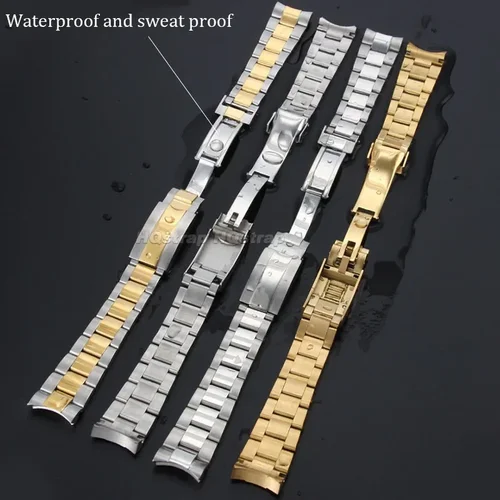 Imagen 2 del producto Correa de acero inoxidable sólido 316 20mm 21mm para Rolex Submariner Water Ghost Band pulsera Universal impermeable pulsera de Metal
