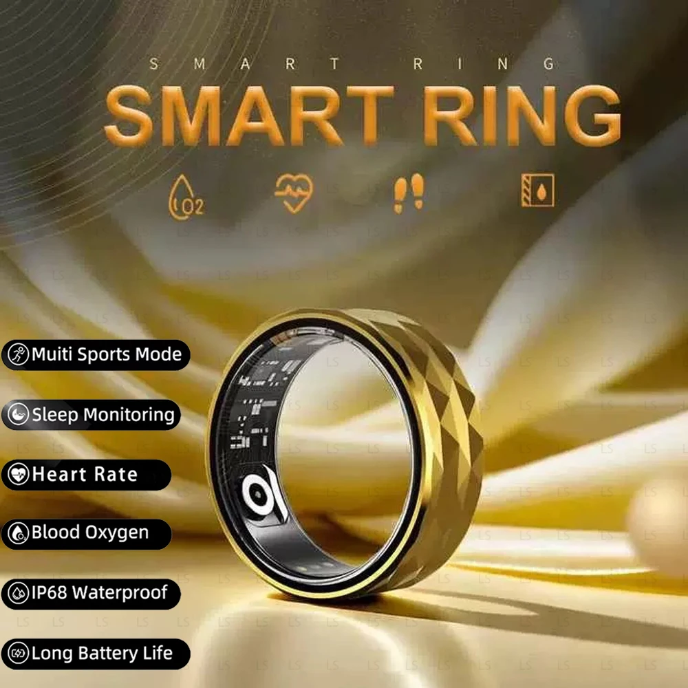 2025Smart Ring Men Women Heart Rate Blood Oxygen Sleep Health Monitor Sport Activity Fitness Calorie Counting Tracker Rings IP68