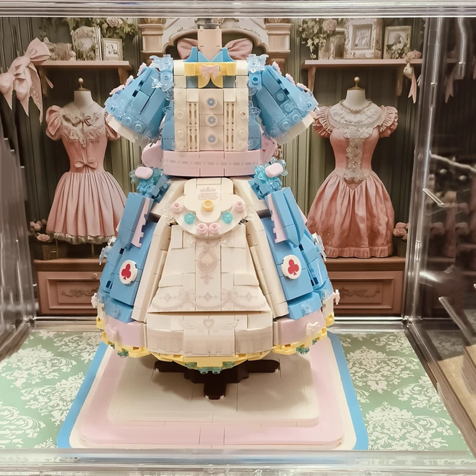 New Kawaii Lolita Clothing Building Blocks Second Element DIY Princess Dress Mini Bricks Educational Toys Anime Girls As Gifts