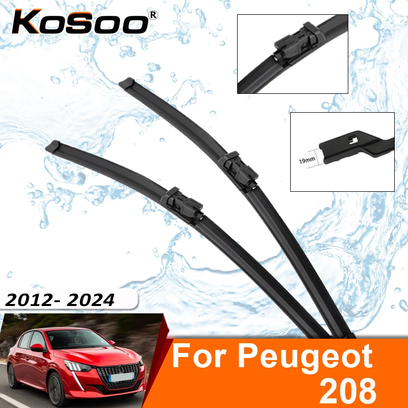 Car Wiper Blade For Peugeot 208 A9 P21 MK2 2012-2024 Windshield Rubber Refill Front Window Wiper Accessorie
