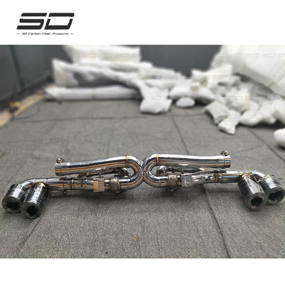 High Quality Stainless Steel/Titanium Alloy Material Tail Exhaust Pipe for Porsche 911 991 turbo