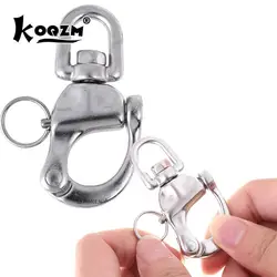 Stainless Steel Quick Release Boat Chain Shackle Swivel Snap Hook 70mm