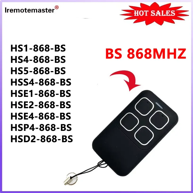 868MHz BS Bisecur Remote Control Compatible with Hormann HSE1 HSE2 HSE4 HSE5-868-BS HS5-868-BS Garage Door Handheld Transmitter