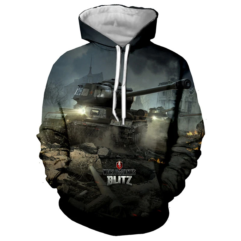 World Of Tanks Game 3D Print Hoodies Men Women Fashion Streetwear Oversized Sweatshirts Hoodie Male Pullovers Tracksuit Clothing