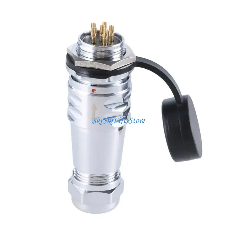 

E65E Weatherproof 2Pin Cable Connector 20mm Panel Mount Female Plug Male Socket IP67