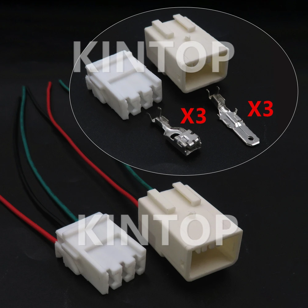 1 Set 3 Pins 9-144835-3 AC Assembly Auto Cable Socket 142681-9 Car High Current Male Female Docking Wire Connector