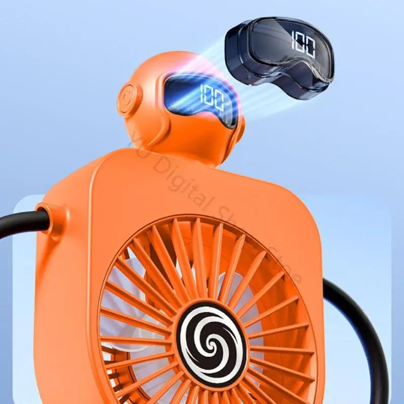 96BA Outdoor Small Handheld Fan Air Blower with 100 Speed Adjustable 4 Leg Suction Cup