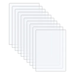 10pcs Clear Acrylic Sheet Transparent Plastic Board for Picture Frame Glass Replacement Project Display Painting Thickness 1.0mm