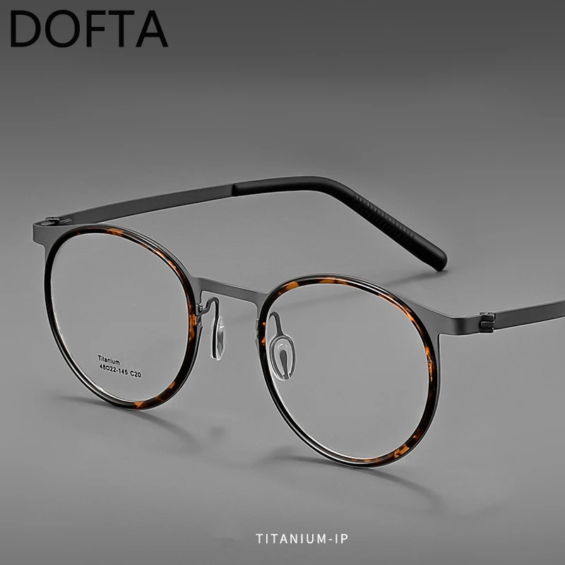 

DOFTA Ultra-Light Titanium Glasses Frame Men Retro Round Optical Prescription Women Eyeglasses Frames Eyewear