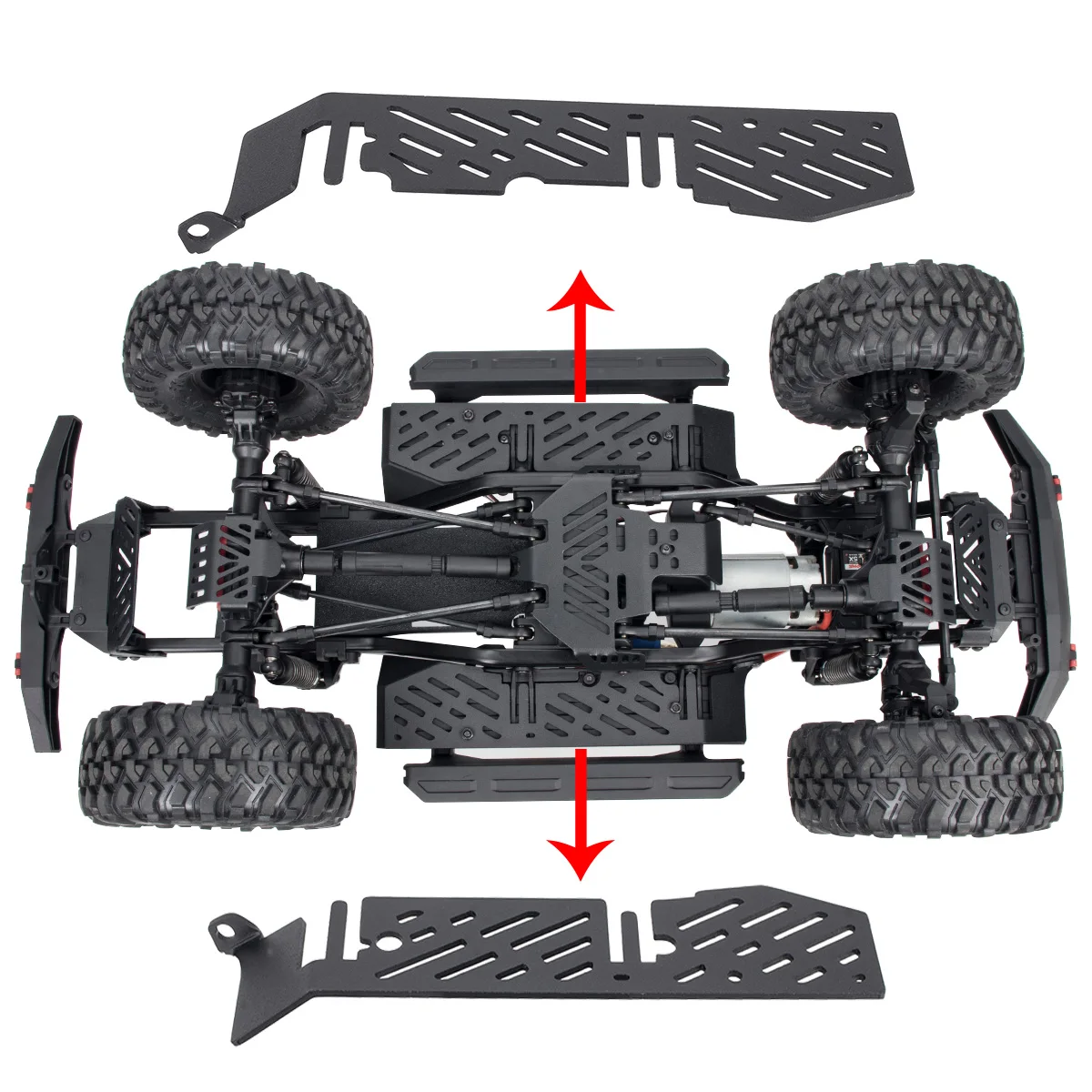 Juego de placa de deslizamiento de Metal de 7 Uds para protección inferior de coche Traxxas TRX-4 RC compatible con Bronco Defender G500 K5