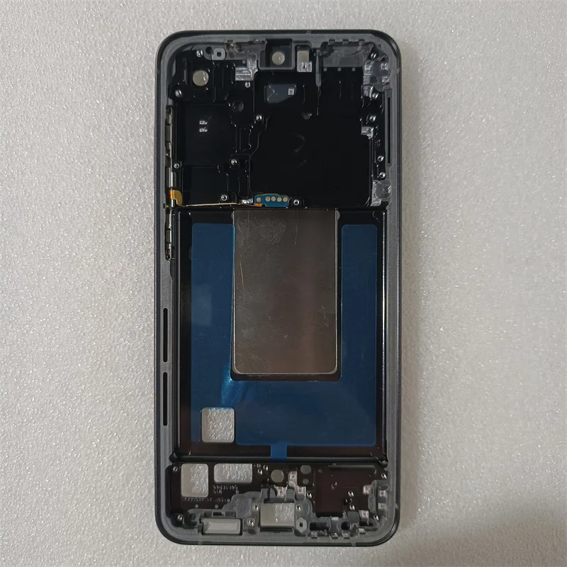 サムスン-galaxy-s24-fe-s721用ミドルフレームハウジングlcdベゼルプレートパネル、金属製lcdフレーム修理部品