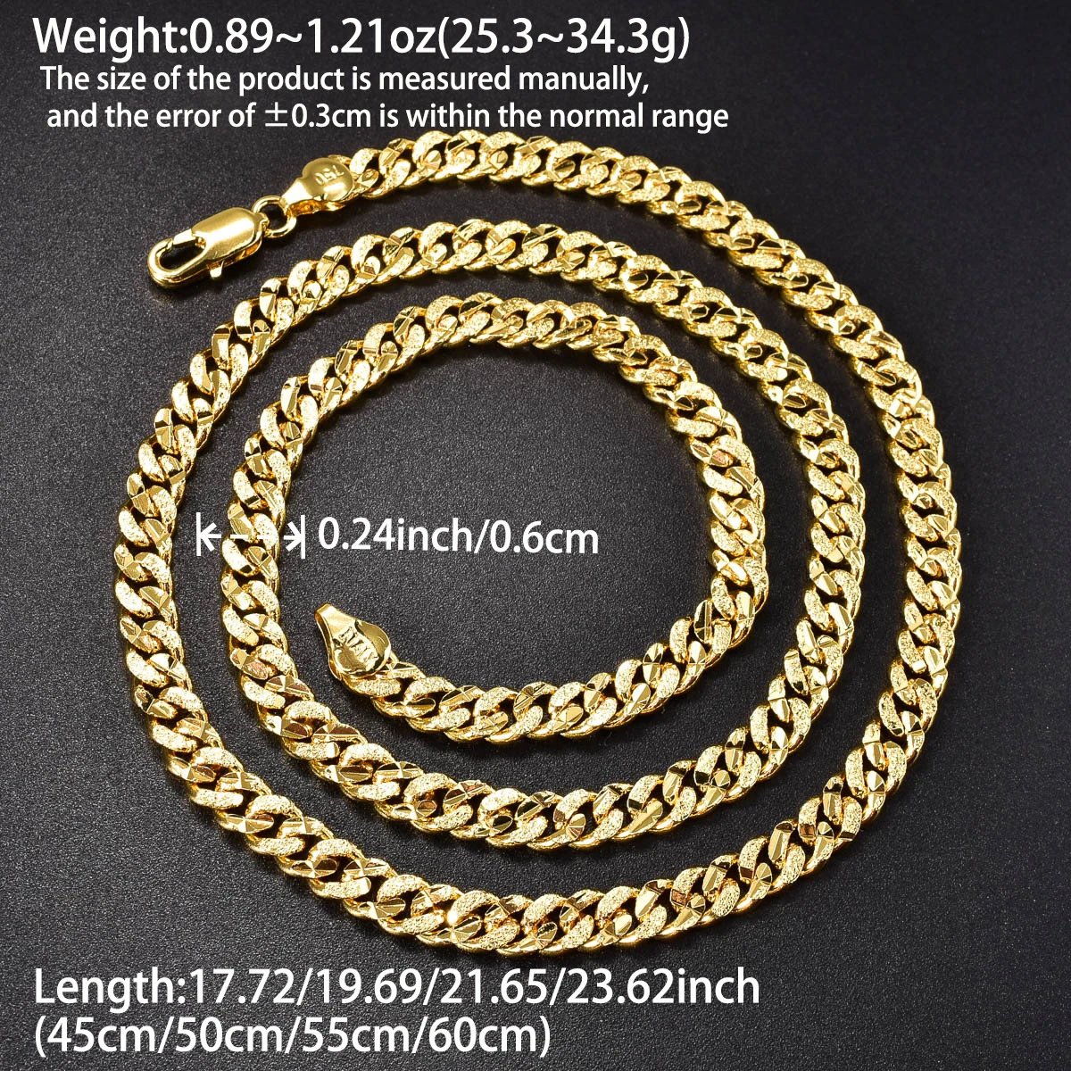 Neue kubanische Kette Halskette für Männer und Frauen Hip Hop Punk Party Bankett Schmuck Accessoires Geschenke – Detail 1