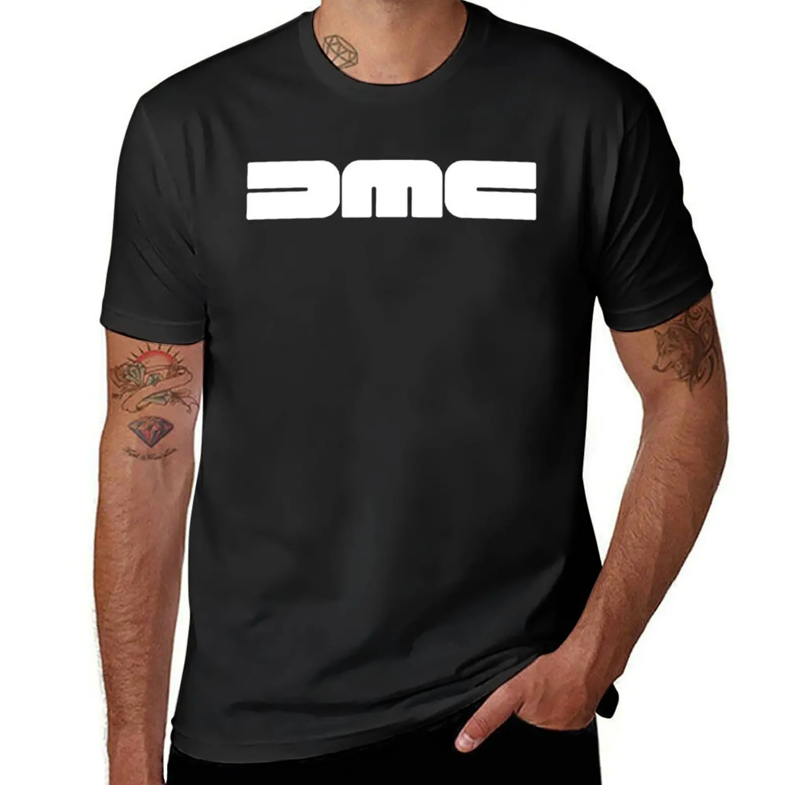 Dmc (delorean motor company white version logo) T-Shirt Short sleeve tee Blouse mens t shirts pack