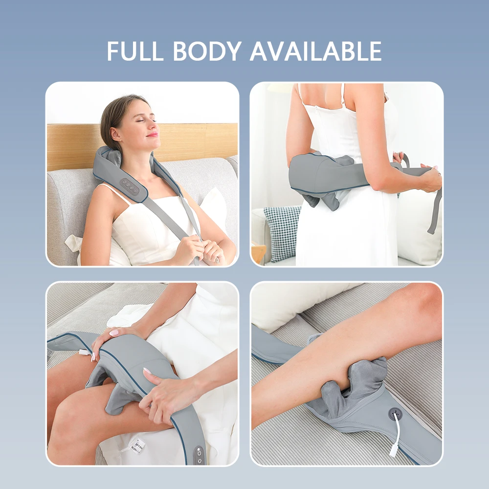 Foreverlily 26W Neck Shoulder Massager Brushless Motor Body Kneading Massage Shawl Trapezius Neck Back Cervical masajeador view 4
