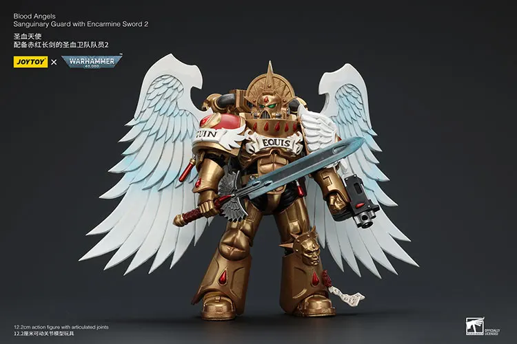 

JOYTOY Warhammer 40K Blood Angels Sanguinary Guard With Encarmine Sword 2 Action Figure Original Doll Collection Decoration Gift