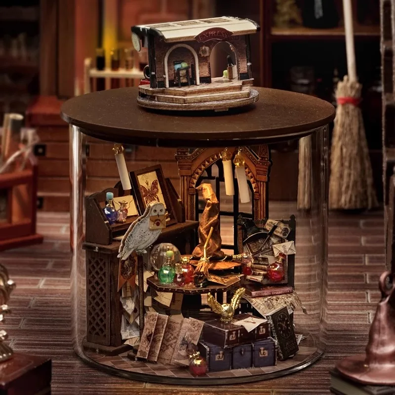 DIY handmade Hut แก้วประกอบฉากบ้าน Magic House การผลิตสร้างสรรค์ของขวัญวันเกิดน่ารัก Dream ขวด Series