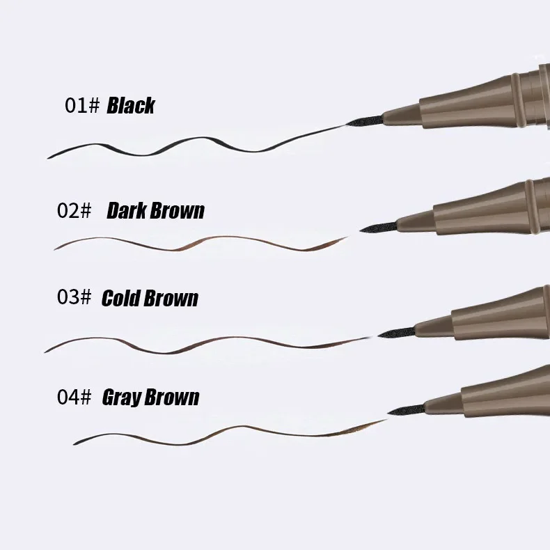 0.05 مللي متر الترا غرامة الكحل السائل أسود براون مقاوم للماء طويلة الأمد السلس كحل رمش أقلام سريعة الجافة ماكياج العين أداة