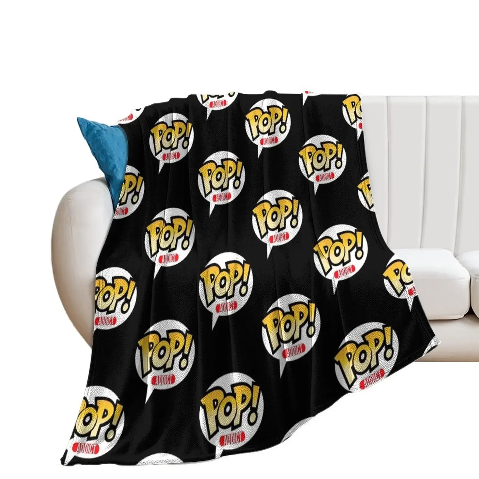 Pop! Addict Throw Blanket Hairys Fashion Sofas Blankets