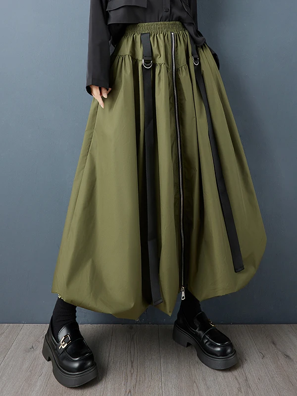 

Утягивающая юбка трапециевидной формы с высокой талией и цветочным принтом для женщин, повседневная модная лоскутная юбка, весна-осень, новинка Sle