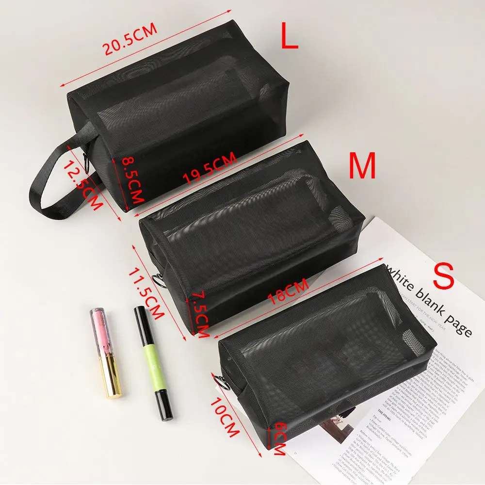 Camping Handbags Storage Mesh Package Cosmetic Bag Makeup Pouch Travel Organizer