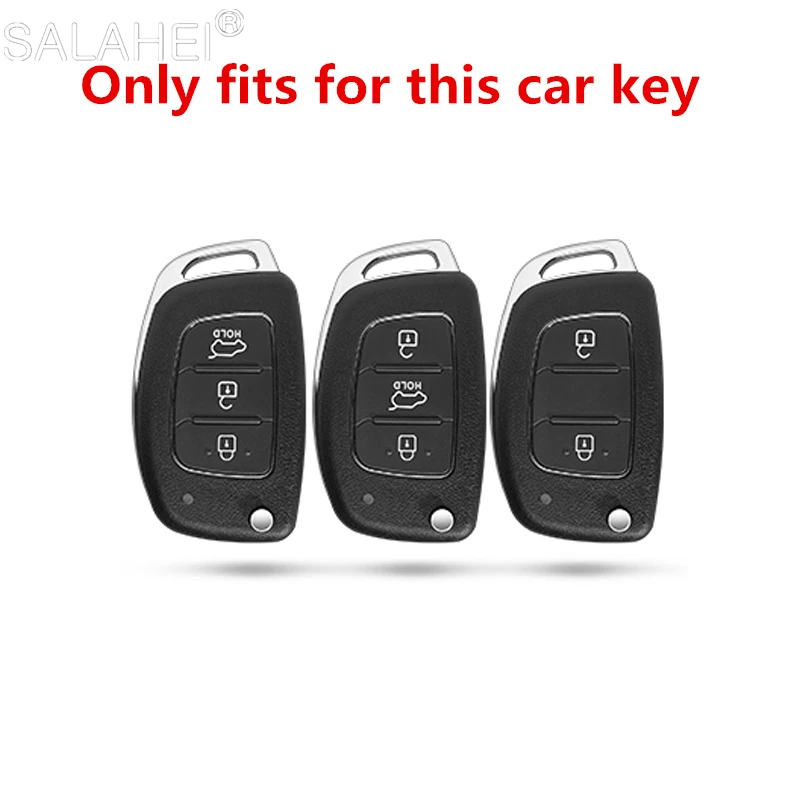 Metal Racing Style Car Car Key Case for Hyundai Solaris Creta Ix25 Kona Tucson Sonata FE I40 Elantra Ix35 I20 Ix45 HB20 Accent