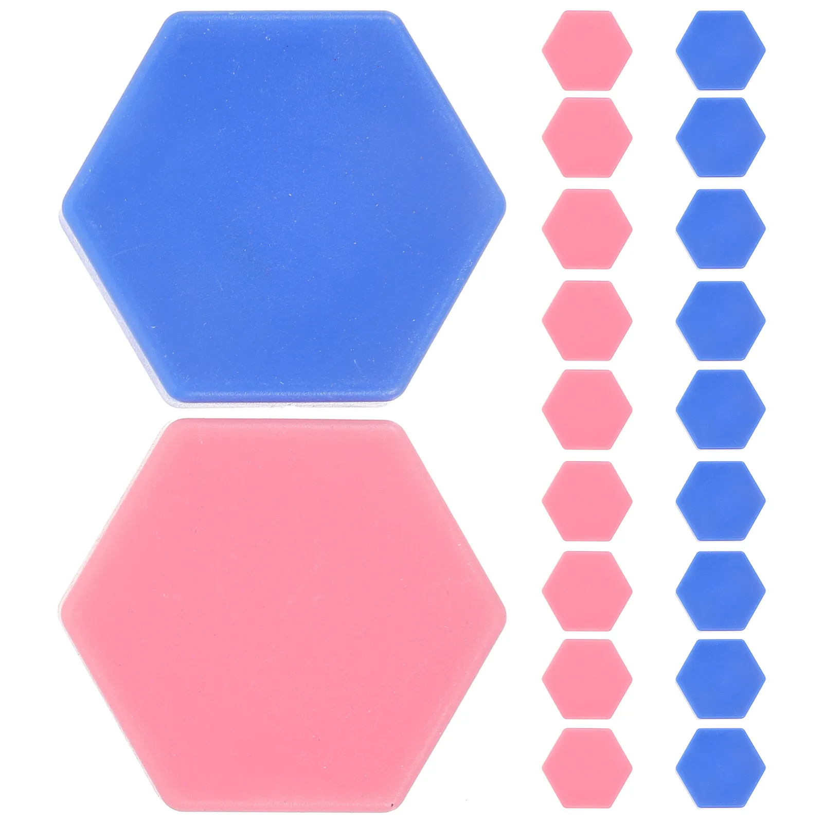 

20 шт. шестигранных шахматных фигурок, сине-розовые, пластиковые, для настольных игр, развивающие, для стимуляции мышления