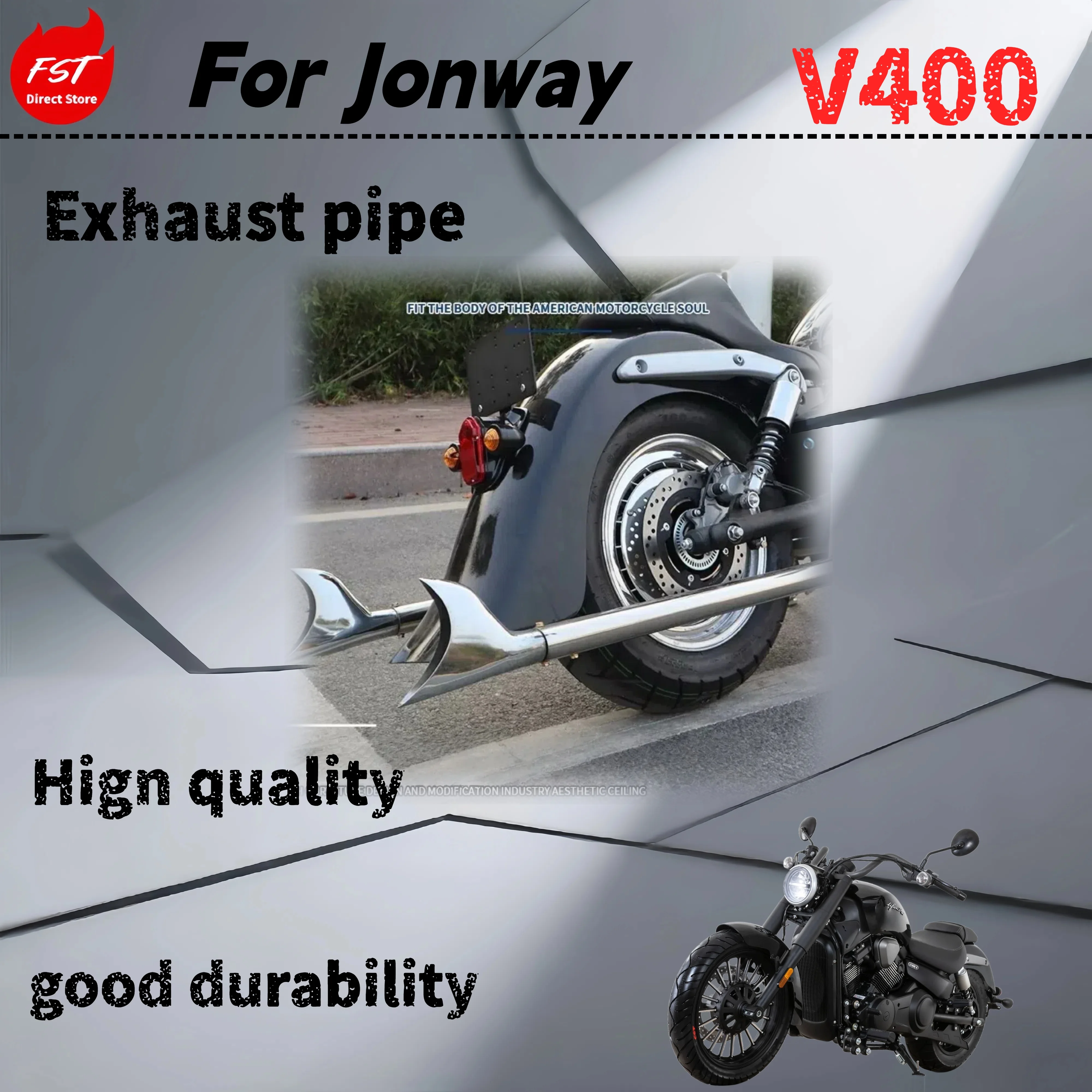 

For Jonway V400 fishtail exhaust pipe American gangster modification accessories