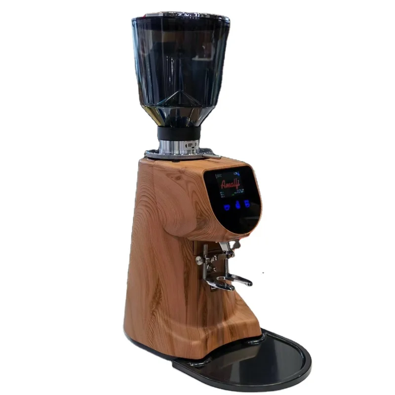 

Premium Titanium Flat Burr Italian Espresso Grinder Electric Coffee Bean Milling For Bar