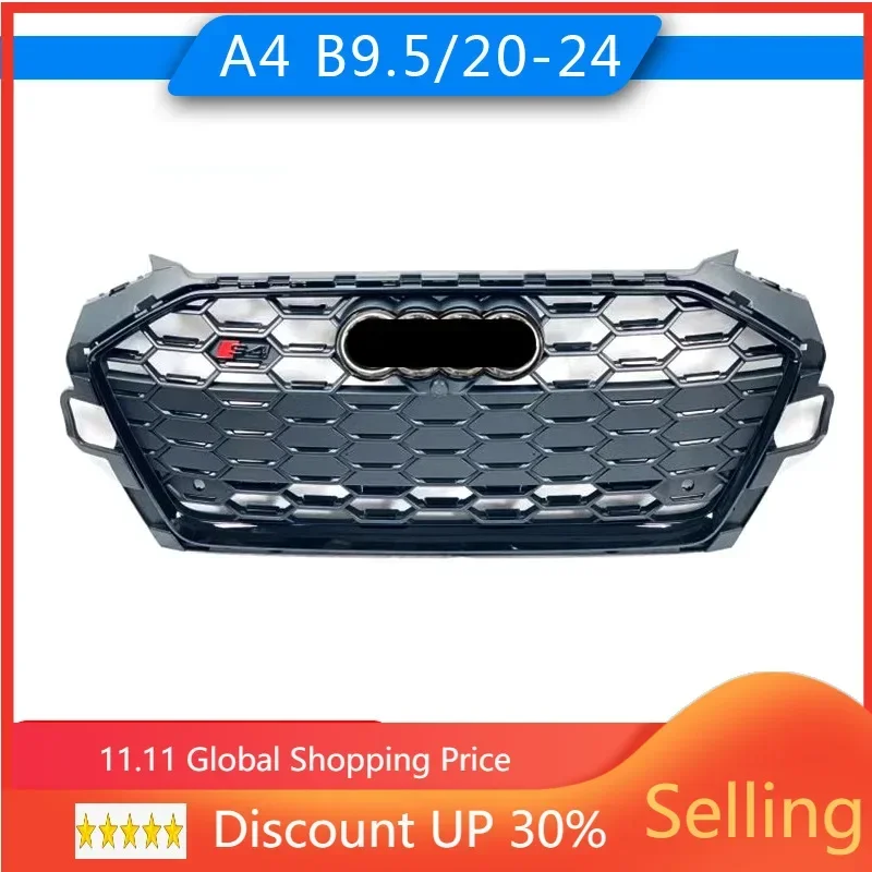 Car Front Bumper Grille Grill For 2020-2024 Audi A4 B9.5 Hot Rod Auto Salon upgrade S4 auto Racing grills