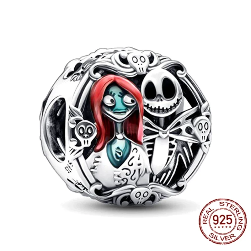 Disney Animals 925 Sterling Silver Charm Princess Beads Fit Pandora Original 925 Bracelets Beauty and Beast Charms Women Jewelry