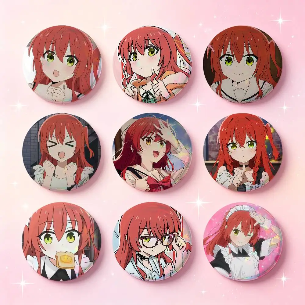Ikuyo Kita Anime Figure Badges Button Round Creative Pin Brooch Badge Bag Decor Accessories Fans Collect Friends Gifts