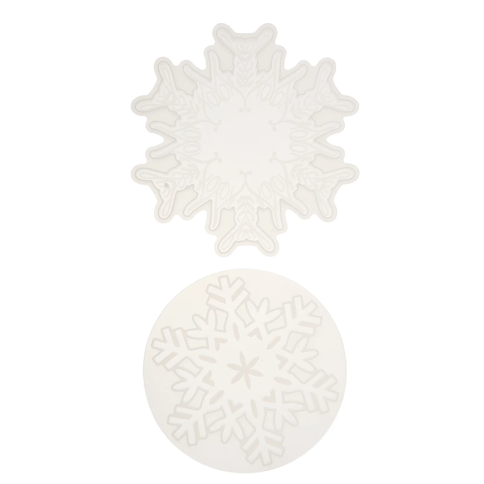 2 قطعة قالب حصيرة الكأس ندفة الثلج لتقوم بها بنفسك قوالب الايبوكسي مرنة شفافة سهلة التنظيف لديكور المنزل قالب كوستر ندفة الثلج