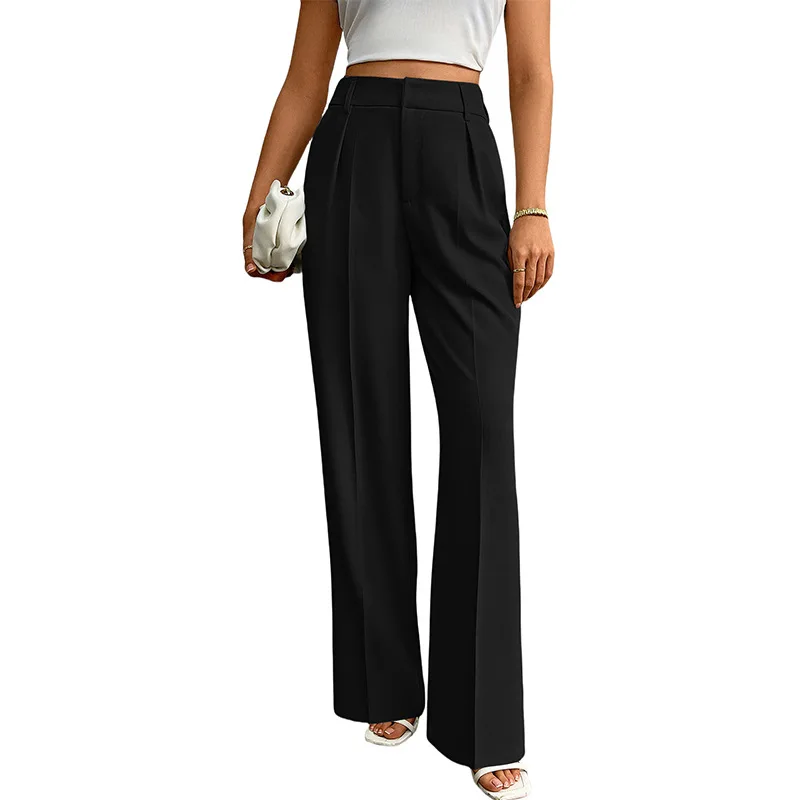 European & American Cross-border E-commerce New High-Waisted Suit Pants, Best-Selling New Women's Clothing, Casual Loose Straigh