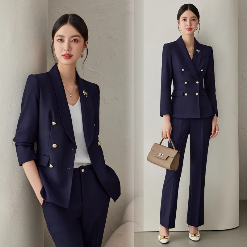 

2025 new Spring and Autumn high-end suit set women's professional casual suit jacket commuting work formal work clothes