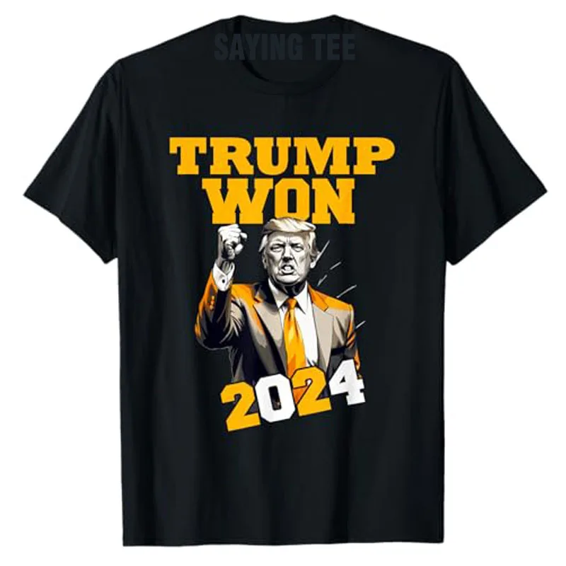 

Donald Trump Won 2024 Election Inauguration Men Women T-Shirt Short Sleeve Blouses Graphic Outfit Y2k Top Pro Trump Saying Tee