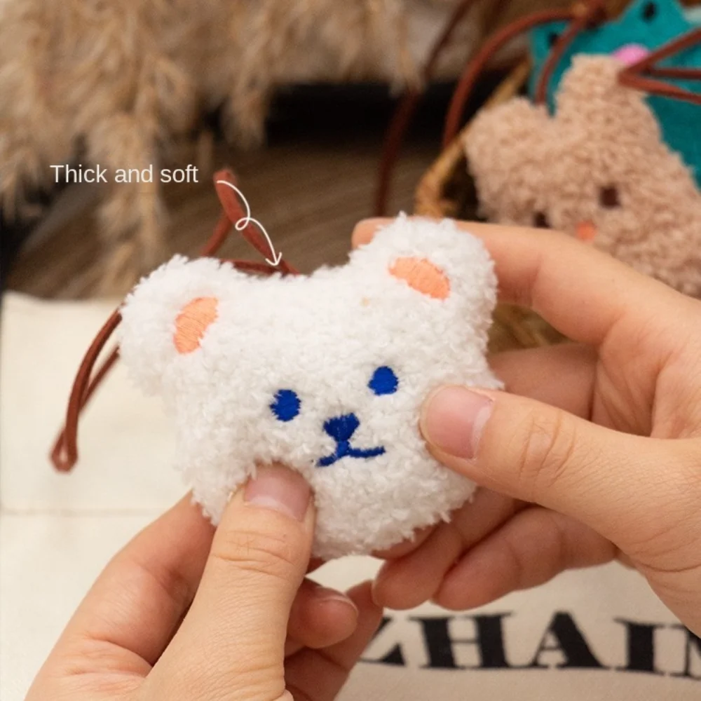 Portachiavi con ciondolo con nome dell'orso portachiavi con nome Anti-smarrimento soffice portachiavi con portachiavi in peluche morbido e carino con ciondolo chiave per auto