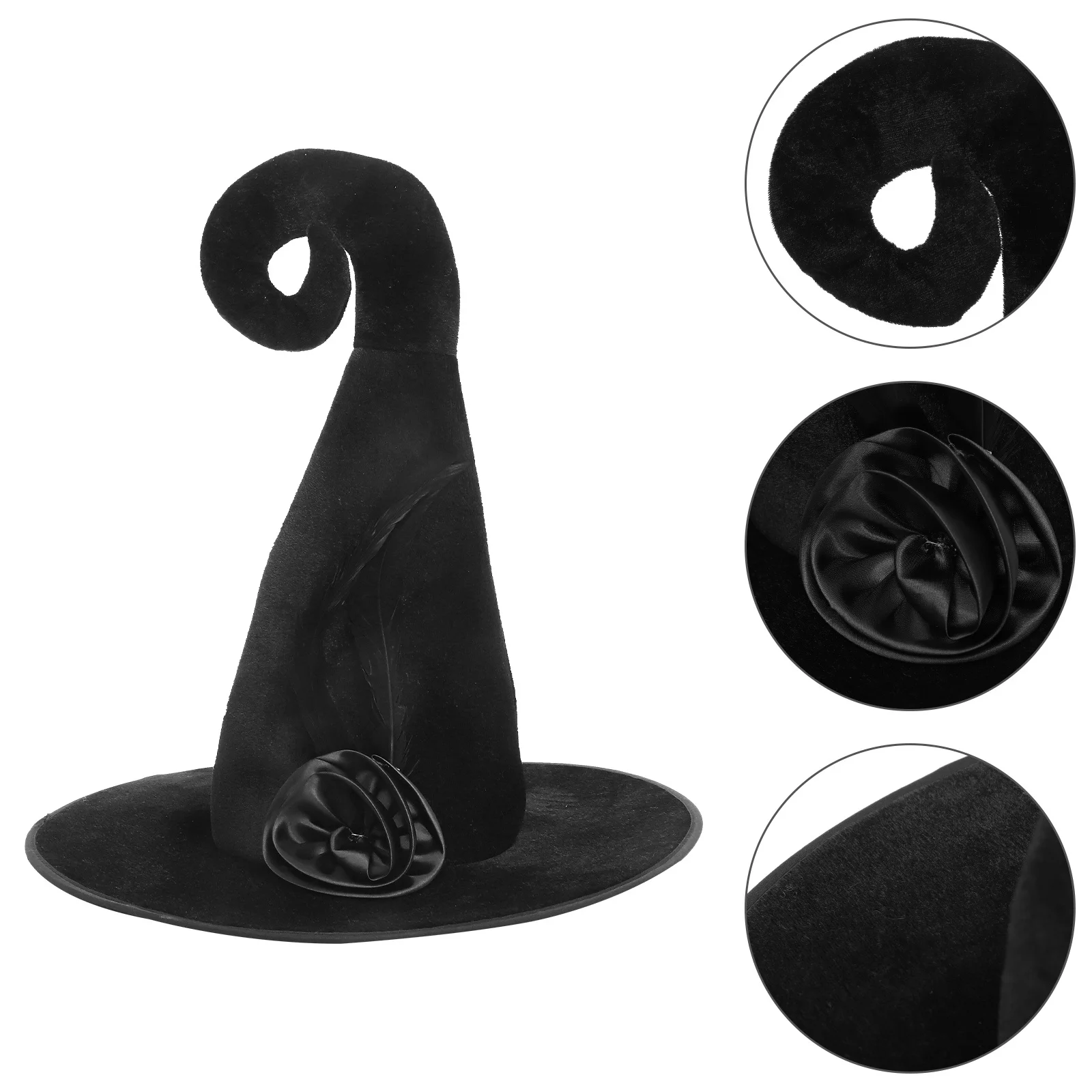 

Witch Props Halloween Hat Wide Brim Washable Reusable Party Hat For Halloween Costume Cosplay Masquerade Event Party