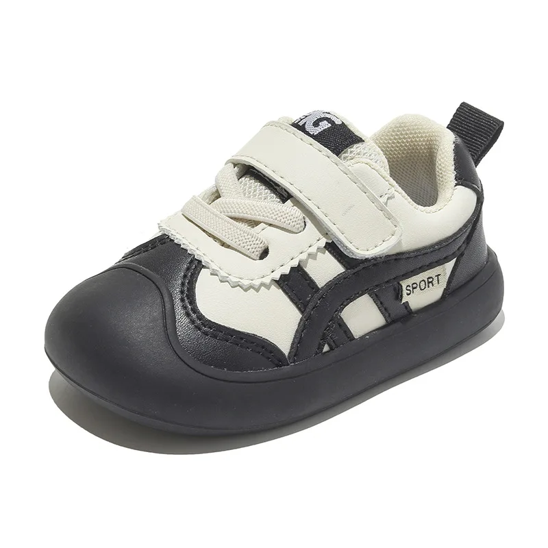 Nuove scarpe sportive per bambini Sneakers traspiranti antiscivolo Stringate con gancio e anello Scarpe casual per bambini Sneakers leggere con suola morbida